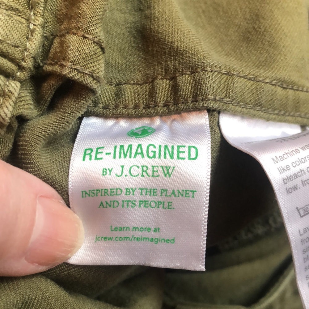 J. Crew Zip Up Loden Green Seaside Pants Sz 16 - Picture 4 of 6